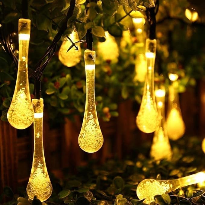 Water Droplet String Light – Warm Decorative Fairy Lights