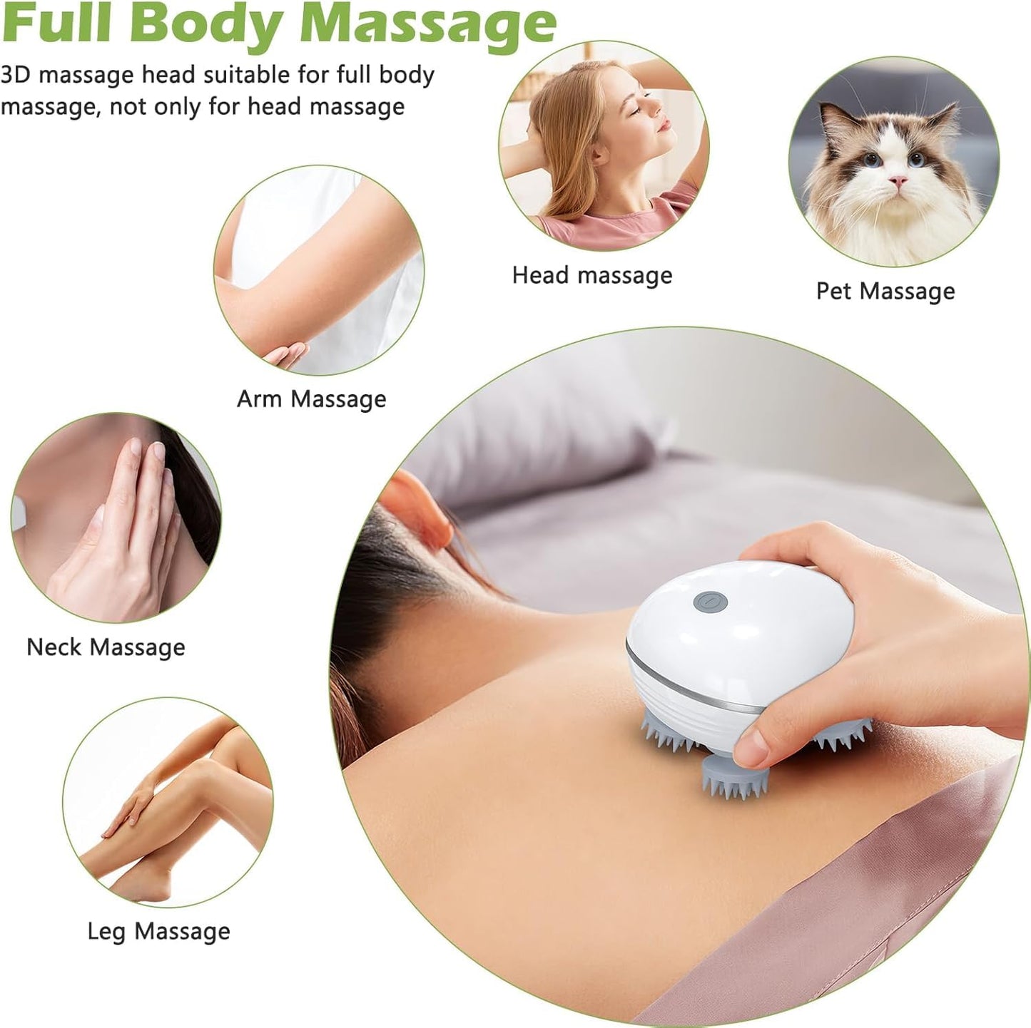 Electric Scalp Massager – Relaxing Head & Hair Stimulator