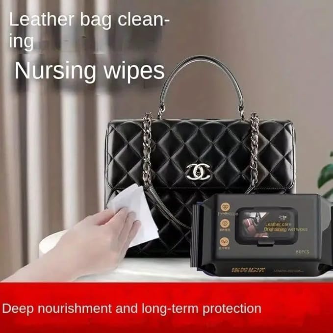 Leather Care Wipes – Instant Cleaning & Conditioning for Shoes, Bags, Car Seats & Furniture