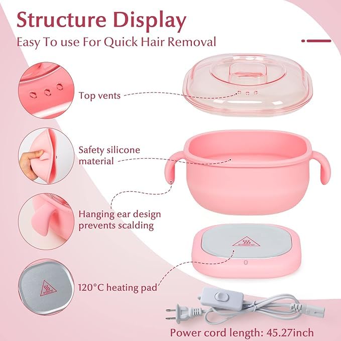 Silicone Wax Heater – Portable Electric Wax Melter for Hair Removal