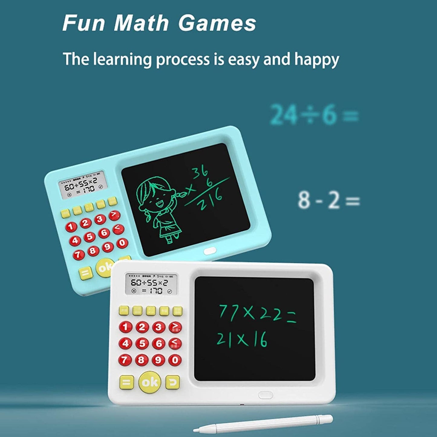 2-in-1 Writing & Math Learning Machine – Educational Toy for Kids