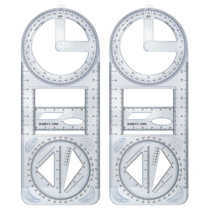 Multifunctional Geometric Ruler – Math, Drawing & Measuring Tool for Students & Designers
