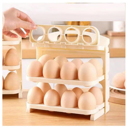 Folding Egg Storage Box – Space-Saving Refrigerator Organizer