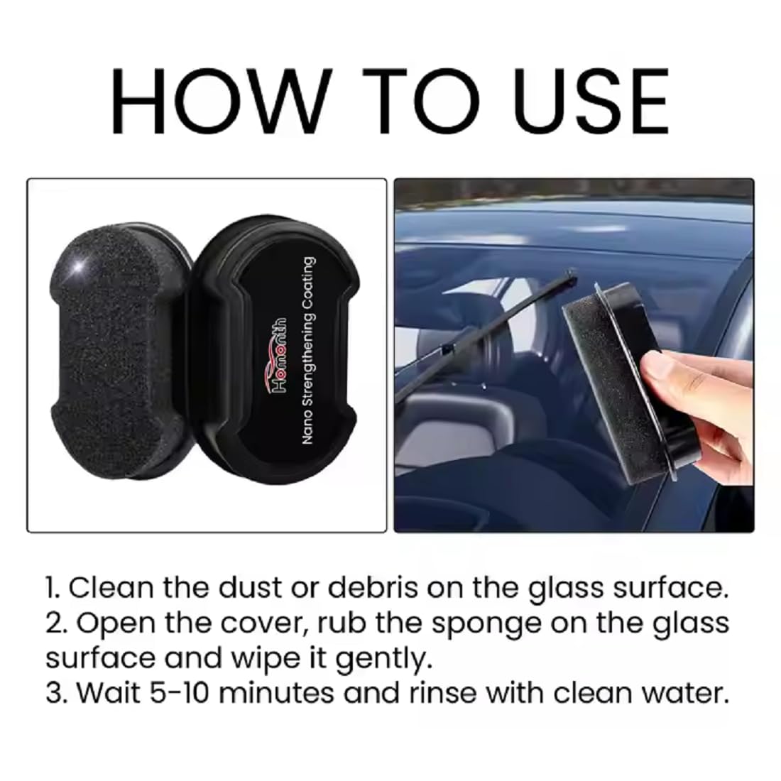 Title: Nano Coating Mirror Sponge – Anti-Fog, Scratch-Resistant & Water-Repellent