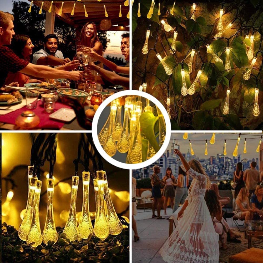 Water Droplet String Light – Warm Decorative Fairy Lights