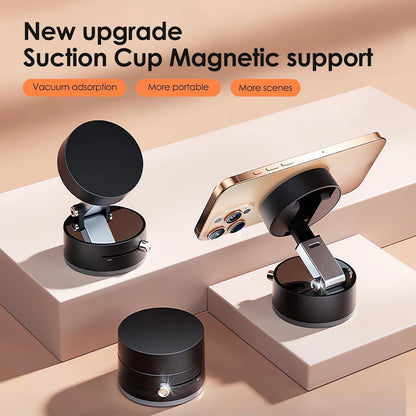 Premium Vacuum Magnetic Suction Cup Phone Mount | 360° Adjustable Rotation