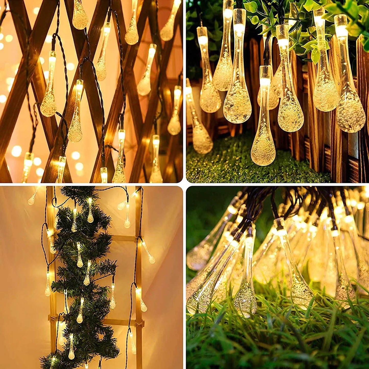 Water Droplet String Light – Warm Decorative Fairy Lights