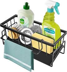 Premium Kitchen Sink Organizer with Hanging Rod – Multifunction Storage Rack