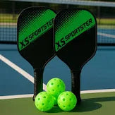 Pickleball Racket Set – 2 Lightweight Paddles with 4 Balls & Carry Bag